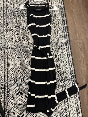 Gap Midi Striped Sweater Dress with belt